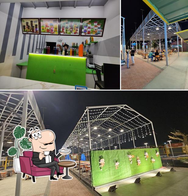Take a seat at one of the tables at F3 Food Court
