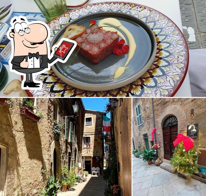 Questa è la foto che mostra la esterno e cibo di Beccofino