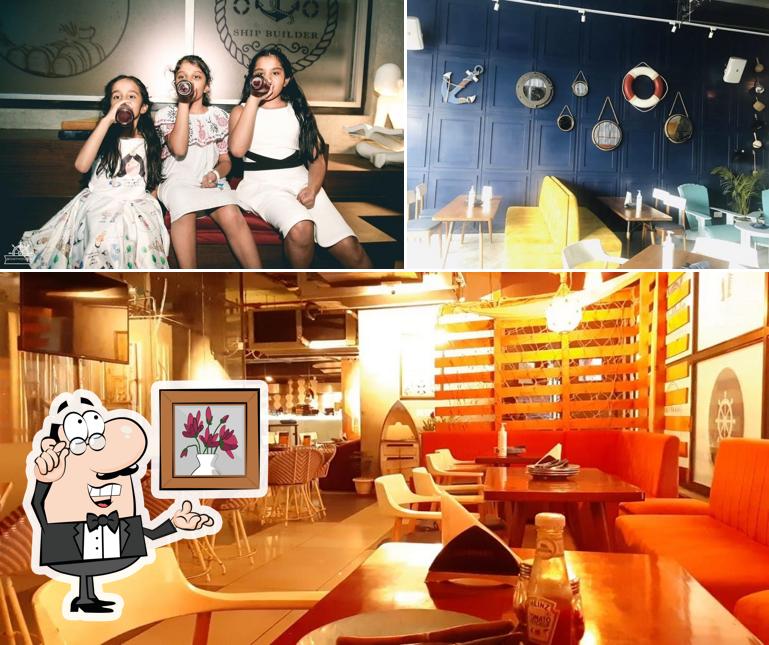 Take a seat at one of the tables at Boathouse - Best German Microbrewery