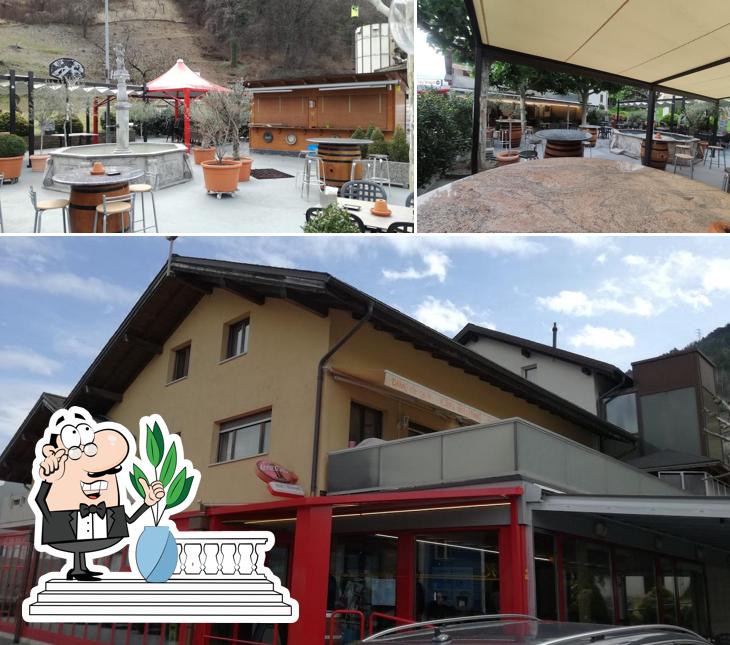 La esterno e interni del ristorante