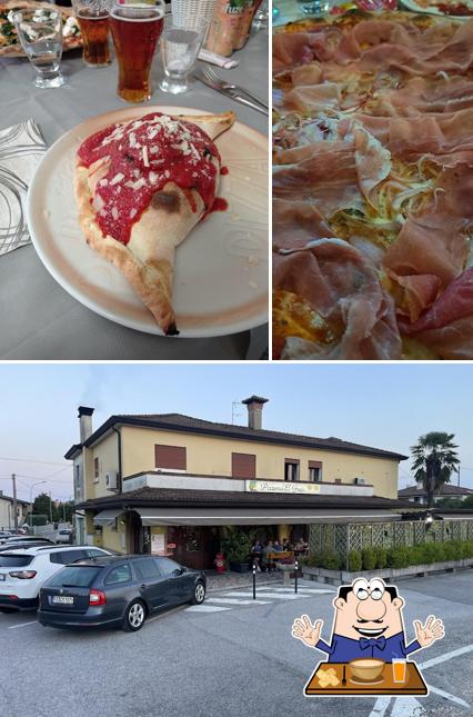 Tra le diverse cose da Pizzeria 'El Grejo' si possono trovare la cibo e esterno