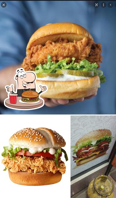 Try out a burger at Thameem's AL BAiK Broasted Chicken