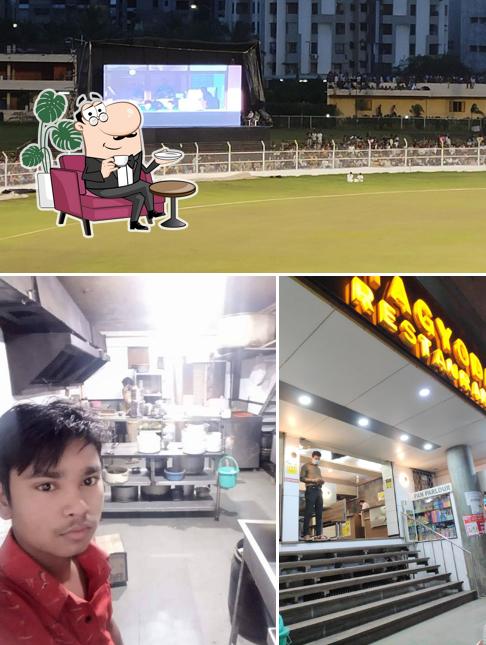 The picture of interior and exterior at Bhagyoday Restaurant