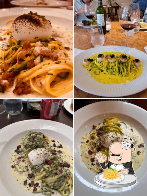 Espaguete carbonara em Babbo Osteria