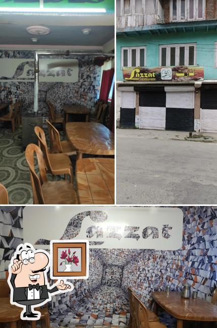 The interior of Lazzat Restaurant hotal