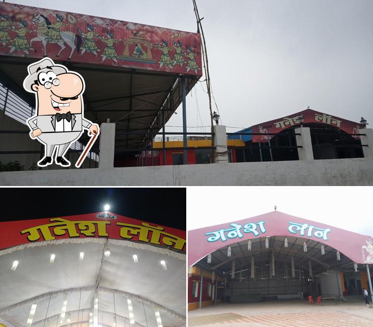 The exterior of Ganesh lawn