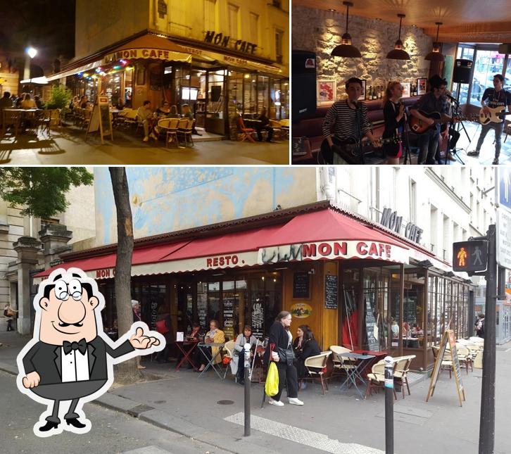 Installez-vous à l'une des tables de A Mon Café