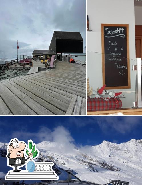 Tra le varie cose da Bergrestaurant Felskinn si possono trovare la esterno e lavagna