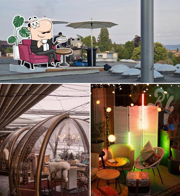 Dai un'occhiata agli interni di Rooftop Grill