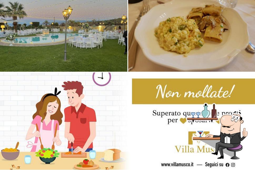 La immagine della interni e cibo di Villa Musco