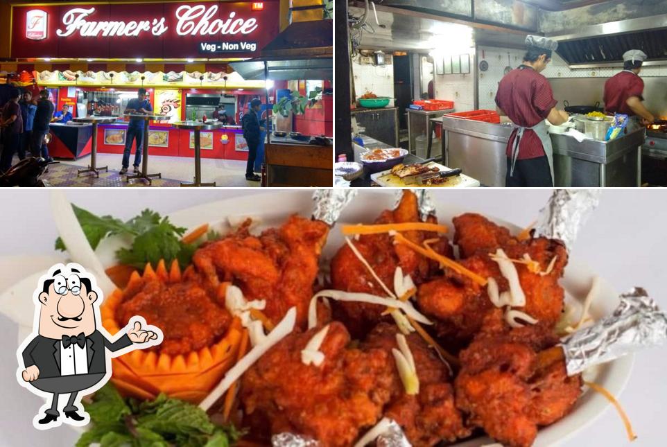 The photo of interior and food at Farmer's Choice