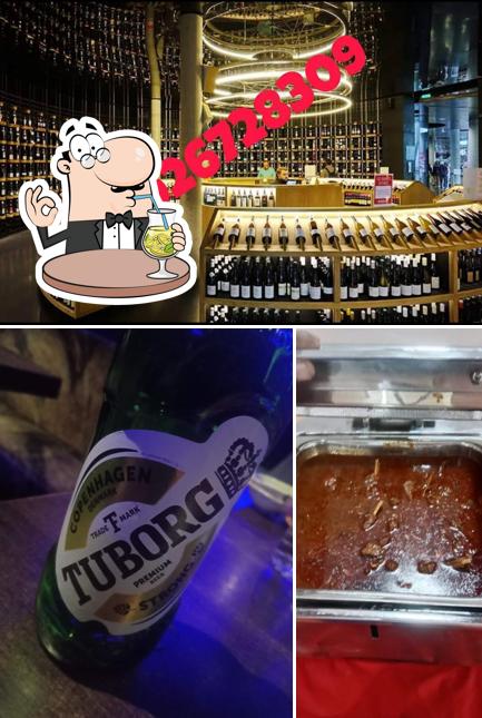 The restaurant's drink and food