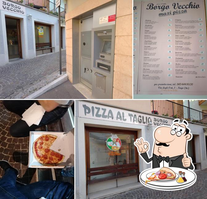 A Pizza da asporto BORGO VECCHIO, puoi ordinare una bella pizza