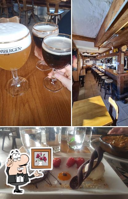 La interni e cibo del ristorante