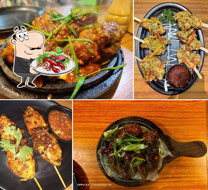 Order various seafood items served at Sizzle House