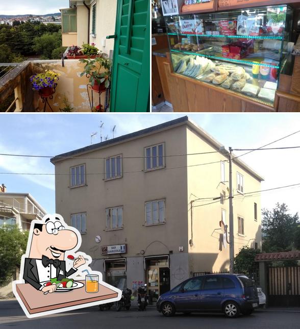 Questa è la foto che raffigura la cibo e esterno di Bar Giarizzole