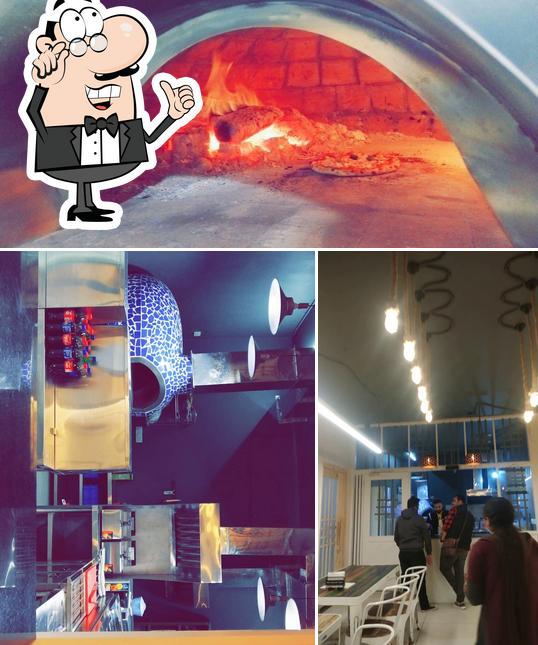 The interior of Desi Crust Wood Fired Pizza