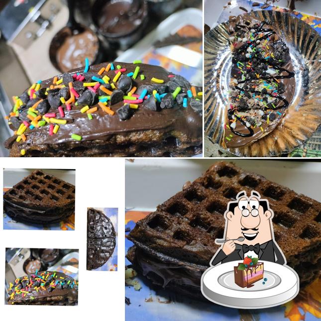 Chocolate cake at The Waffle Delights