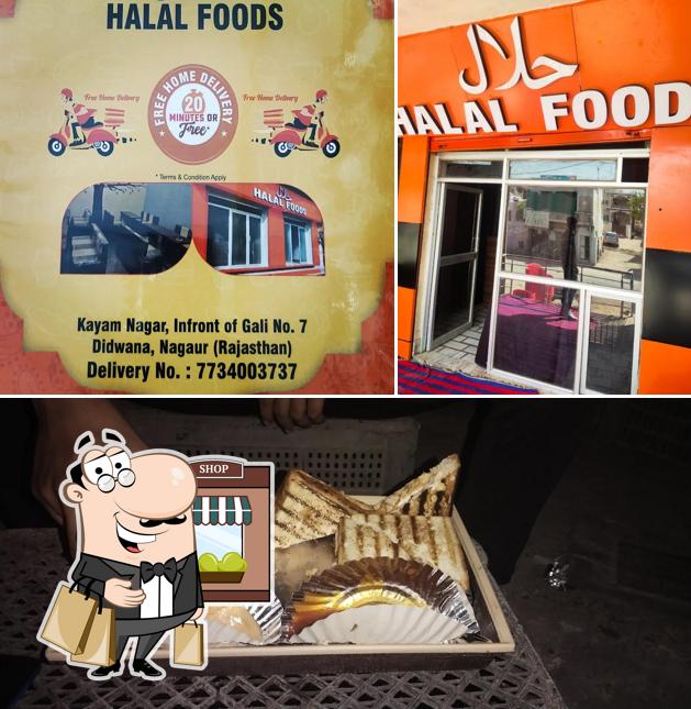 The restaurant's exterior and food