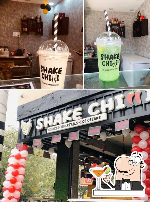 This is the image displaying drink and food at Shake Chilli