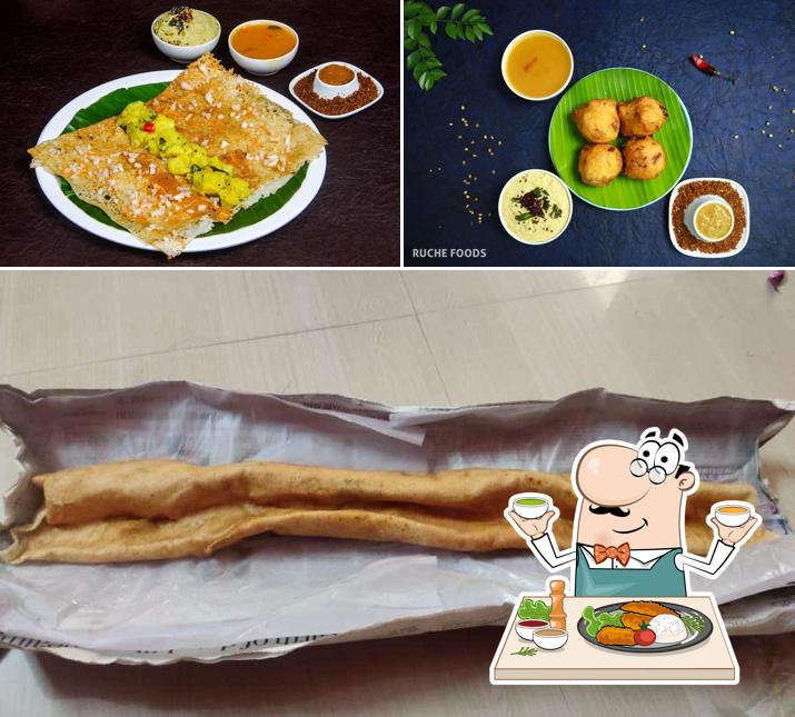 This is the photo depicting food and dining table at Ruche foods
