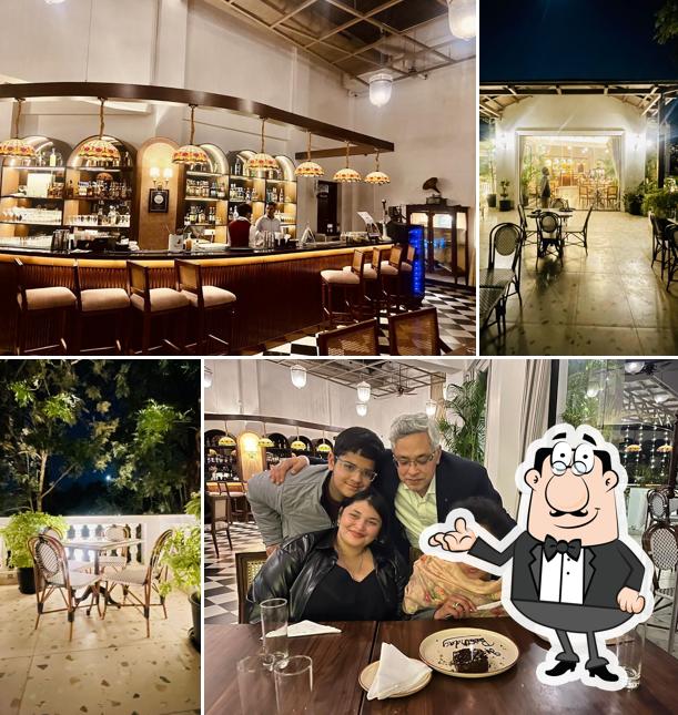 Take a seat at one of the tables at Basque