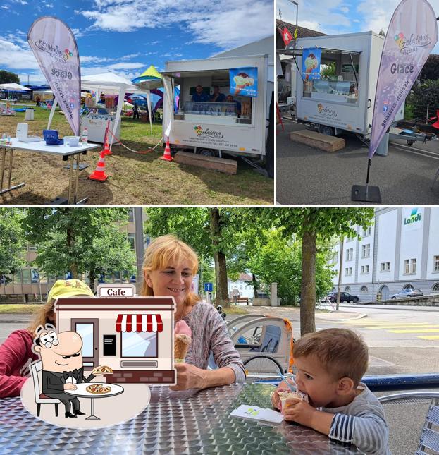 Goditi la vista dall'area esterna di Gelateria Pizzeria Italia GmbH