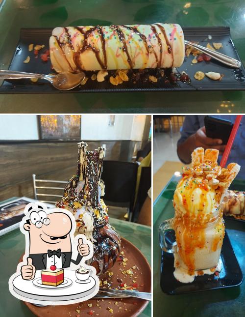 Bake shop, The Real juice shop serves a selection of sweet dishes