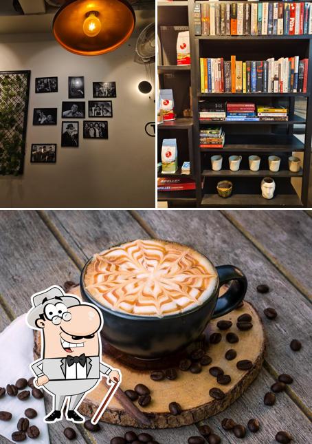 This is the picture depicting exterior and food at Town coffee House