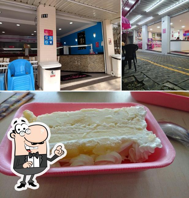Entre diferentes coisas, interior e comida podem ser encontrados no Gela Boca Paranaguá