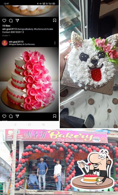 M & H Bakery and Cake shop serves a selection of sweet dishes