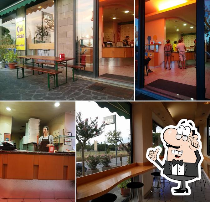 Gli interni di Qui Pizza