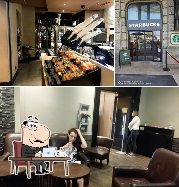 Gli interni di Starbucks