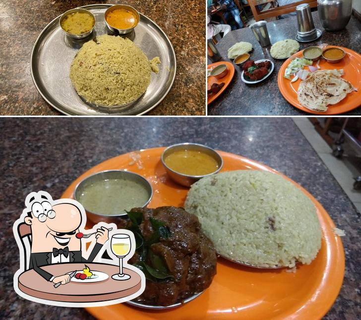 The picture of food and interior at Lakshman Mess