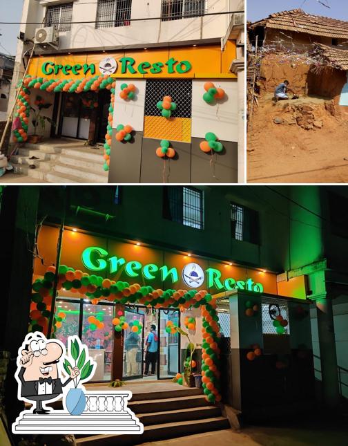 The exterior of Green Resto