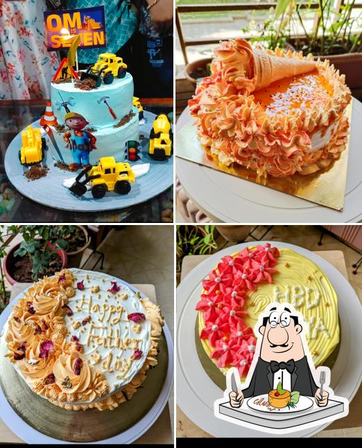 Food at Multicoloured Cakes