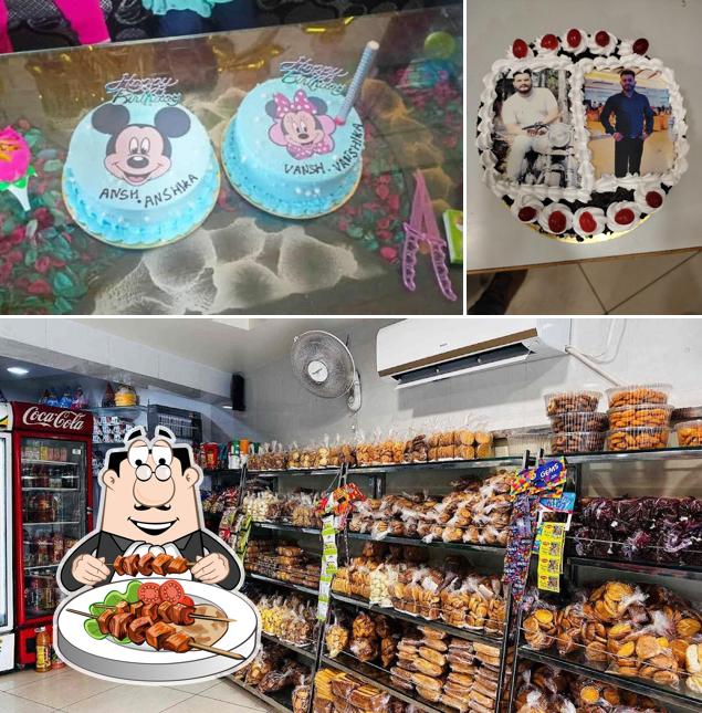 Check out the image displaying food and interior at Sandeep Bakery - Egg Less Bakery/Pastry Baker/Biscuits Bakery/Special Birthday Cake/Best Baker in Mukerian