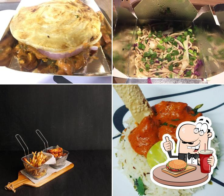 Treat yourself to a burger at Rolls Bowls & More