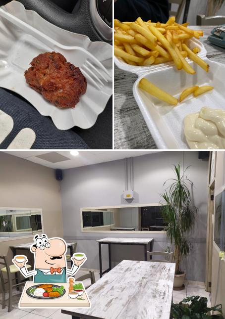 Questa è la foto che presenta la cibo e interni di Döner Republic