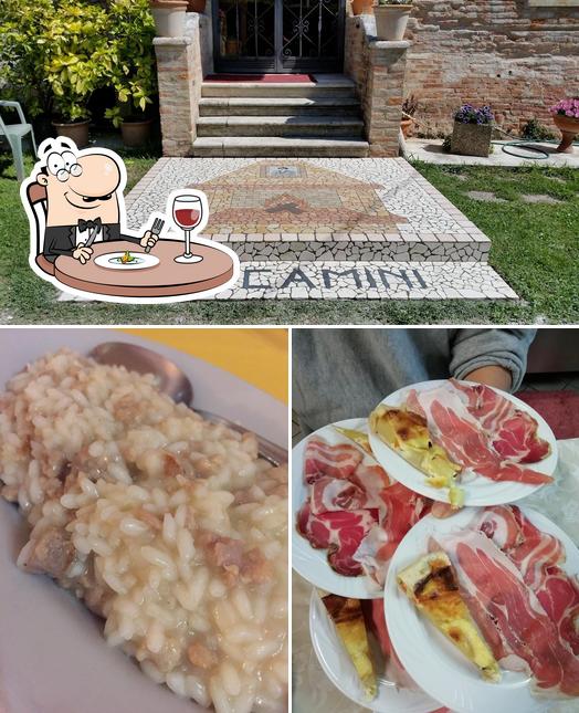 Questa è la immagine che mostra la cibo e esterno di Agriturismo Ai Camini