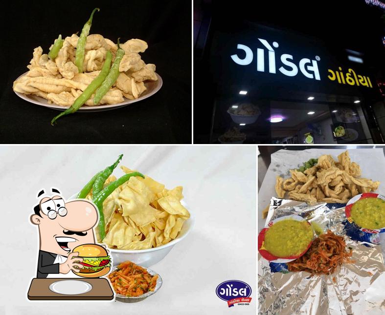 Get a burger at Gondal Gathiya Center Gathiya Shop