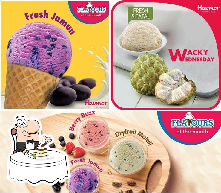 HAVMOR ICE CREAM PARLOR serves a variety of desserts