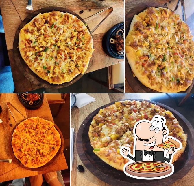 Order pizza at Cafe Route 64