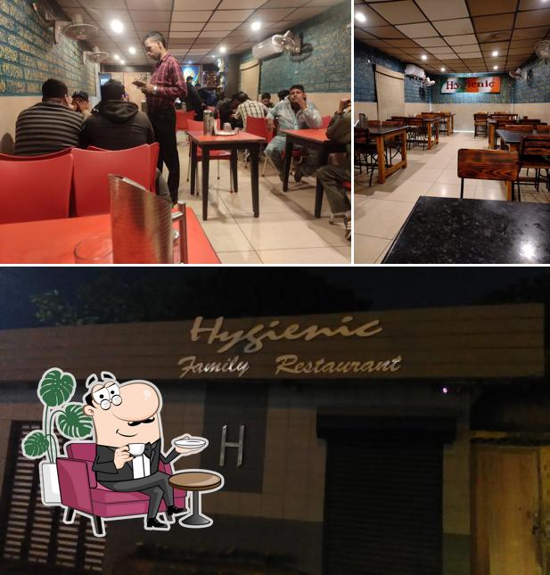 Take a seat at one of the tables at Hygienic Restaurant