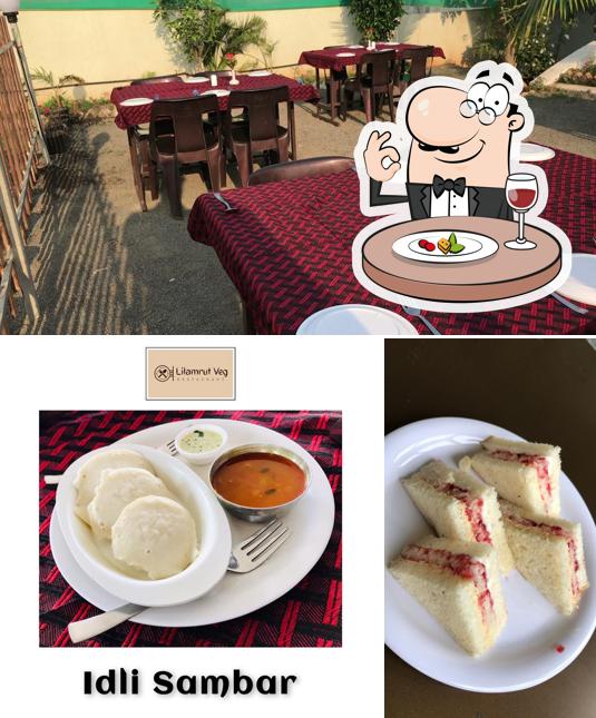 Lilamrut Pure Veg Garden Restaurant is distinguished by food and dining table