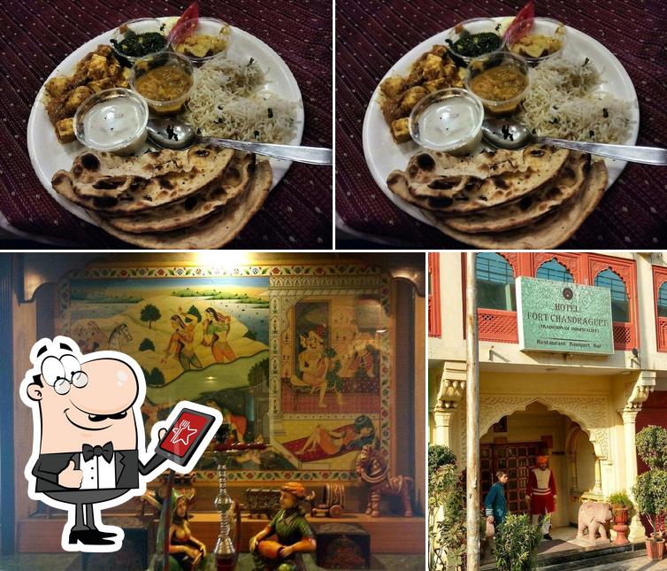 The picture of exterior and food at SAQI BAR