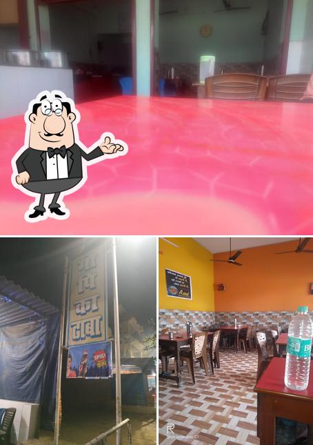 Take a seat at one of the tables at Gopika Dhaba