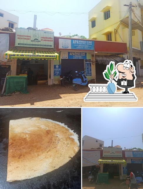 Check out the picture depicting exterior and food at Nan Unn Organic Hotel