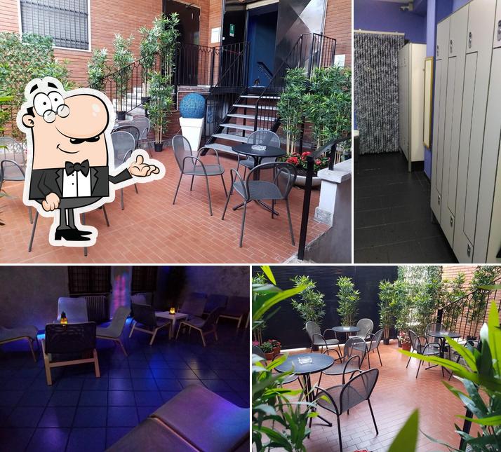 Gli interni di TBlue Sauna