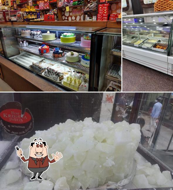 Take a look at the picture showing food and exterior at Krishna Petha Sweets